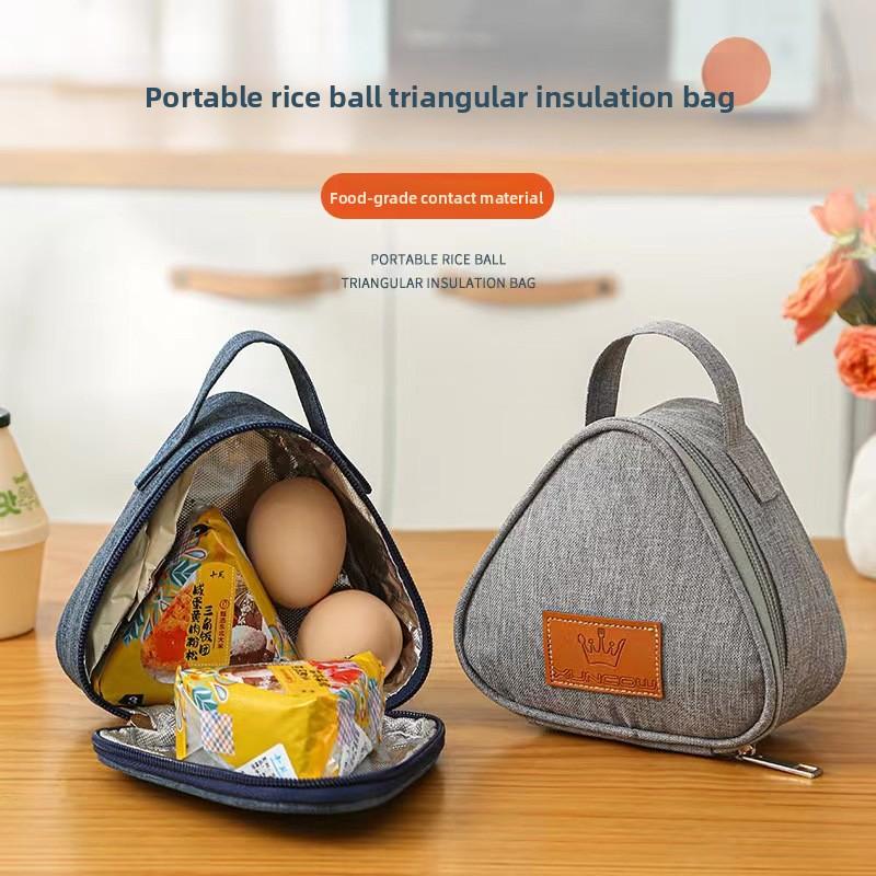 New Insulated Bag Rice Ball Bag Triangle Lunch Bag Milk Sandwich Egg Breakfast Bag Spot Insulated Bag