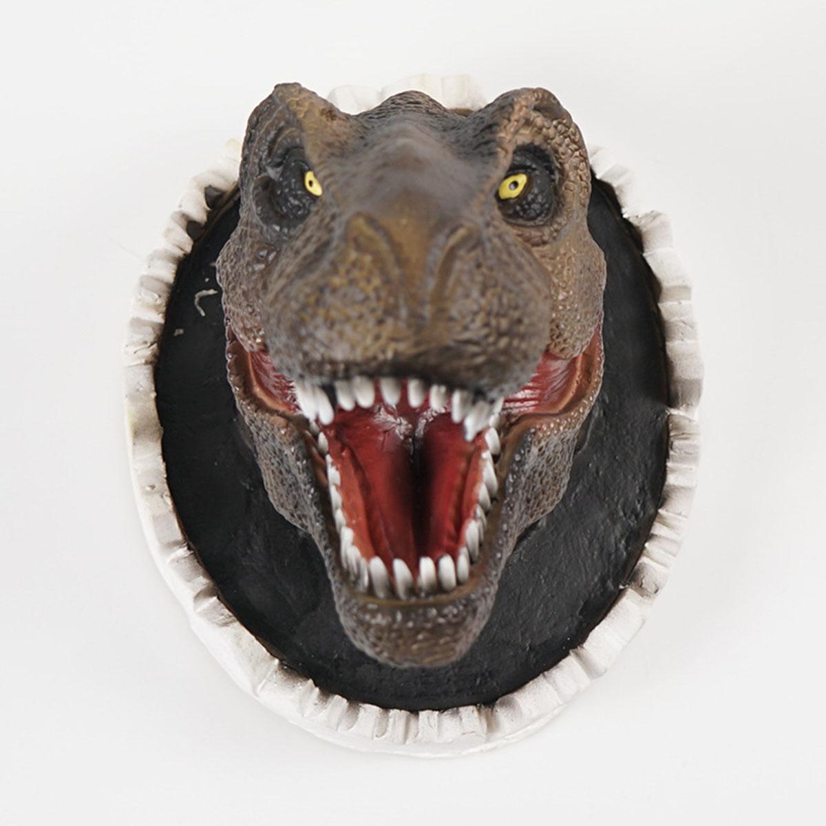 Dinosaur Head Wall Decoration Sculpture, Home Wall Art Decoration for Themed Parties, Living Rooms, Bedrooms, Corridors Sculptures, Holiday Gifts