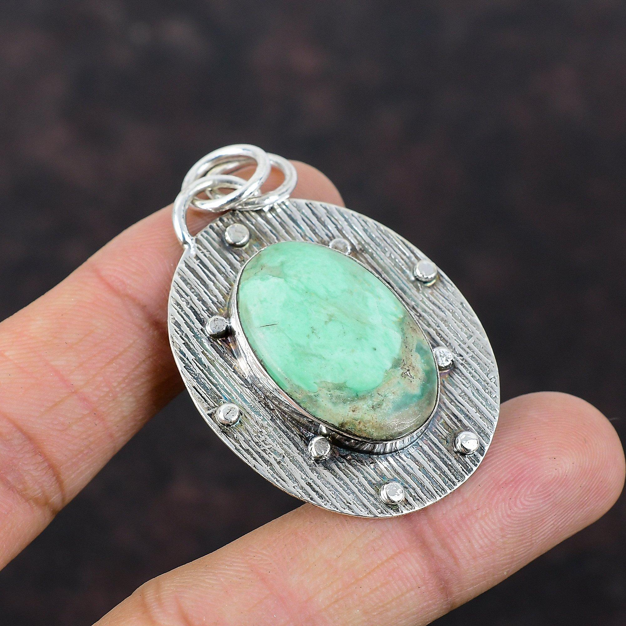 Variscite Pendant Handmade Jewelry 925 Sterling Silver Pendant Wonderful Gemstone Pendant Latest Design Jewelry Elegant Pendant Gift For Him