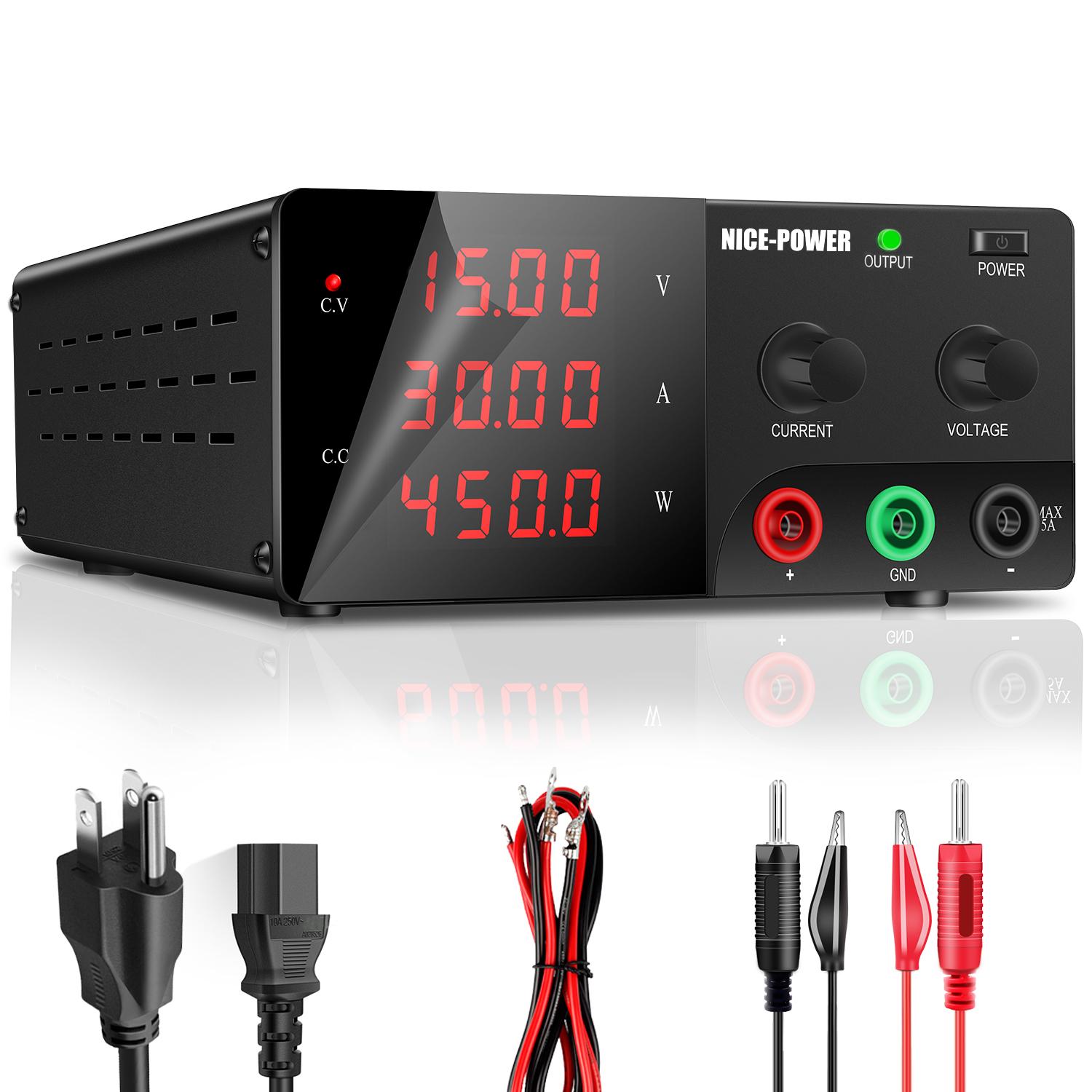 Voltage Regulator NICE-POWER Stabilized Variable DC Power Supply Output Switch 0-120V 0-10A For Industrial Control & Power Debug R-SPS12010