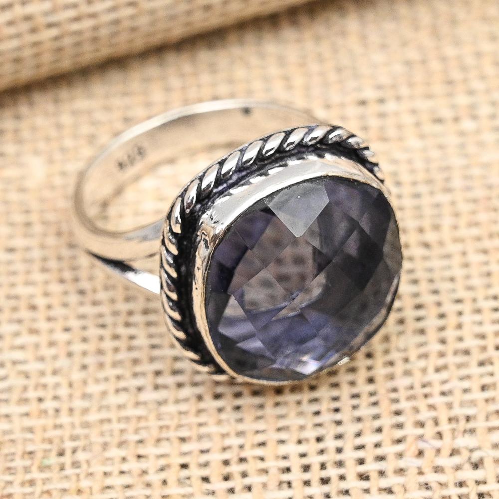 Amethyst Gemstone Handmade 925 Sterling Silver Ring Jewelry For Christmas