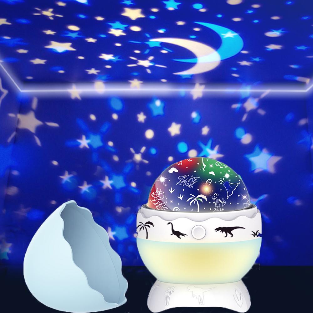 Dinosaur Night Light Projector 360 Degree Rotation with 7 Colors Projection Lights Nightlight Lamp Birthday Gifts for Boys Bedroom Decor