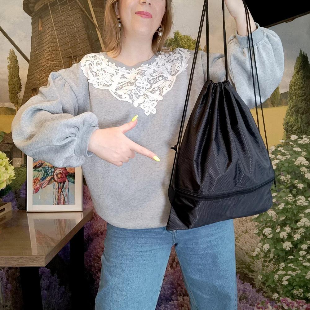 Compact Foldable Drawstring Backpack for Travel, Sports, Hiking, and Daily Use