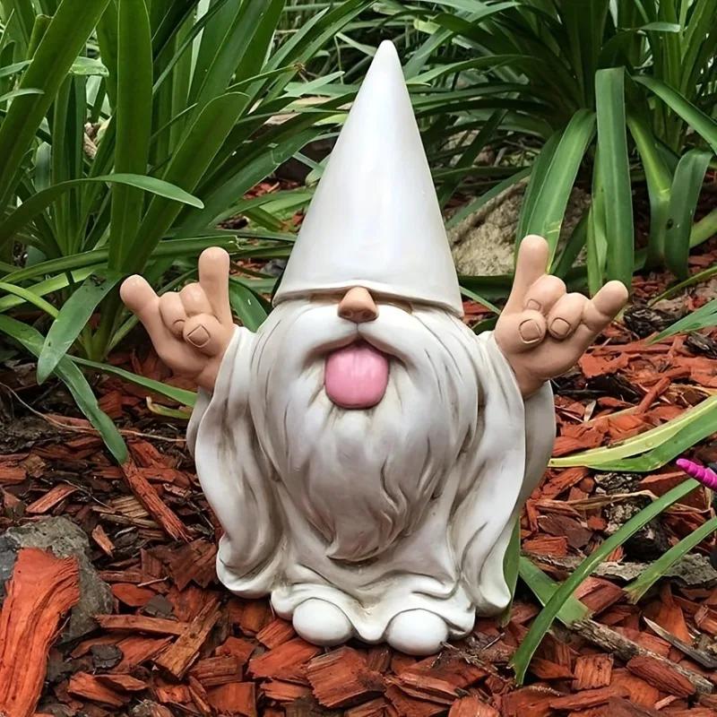 Outdoor Rocking Chair Gnome Garden Statue Pastoral Resin Decoration Decorative Ornament