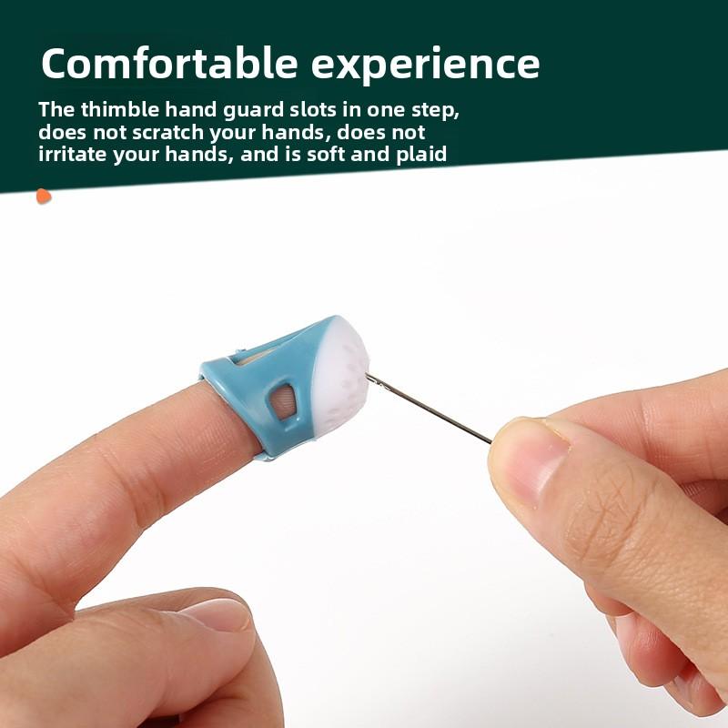 1PCS Silicone Thimble Anti-Punch Finger Cover for Elderly Household Sewing Accessories Cross Stitch Embroidery Needle Presser Thimble Artifact