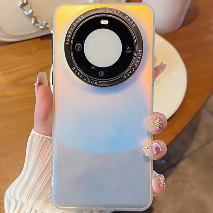 Phone Case For Samsung S24 Ultra S23 Plus S22 S21 S20 FE A55 A54 A53 A35 A34 A32 A25 A24 A15 A14 A13 5G Shockproof Bumper Gradient Aurora Cover