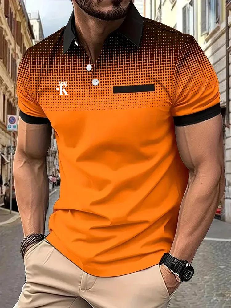 New Men's Lapel Short-sleeved POLO Shirt Fashion Casual Sports Business Breathable Top
