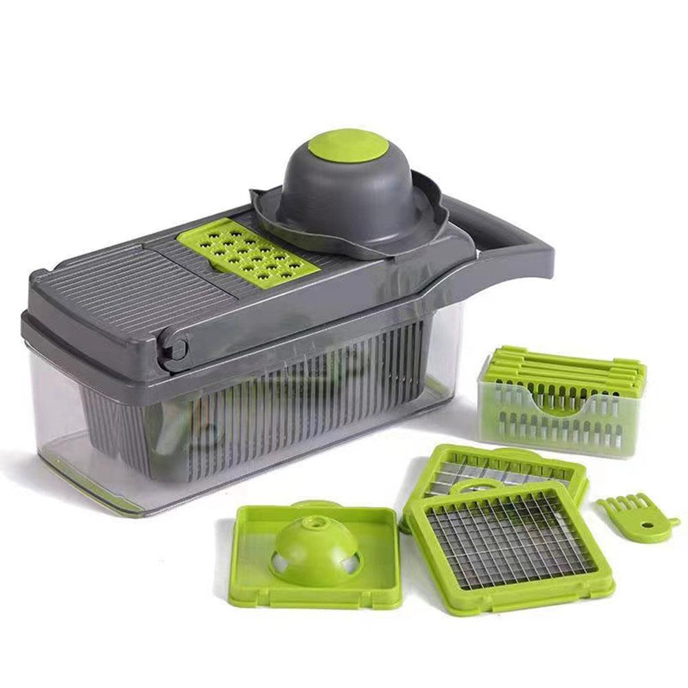 12 In 1 Multifunctional Vegetable Slicer Cutter Shredders Slicer With Basket Fruit Potato Chopper Carrot Grater