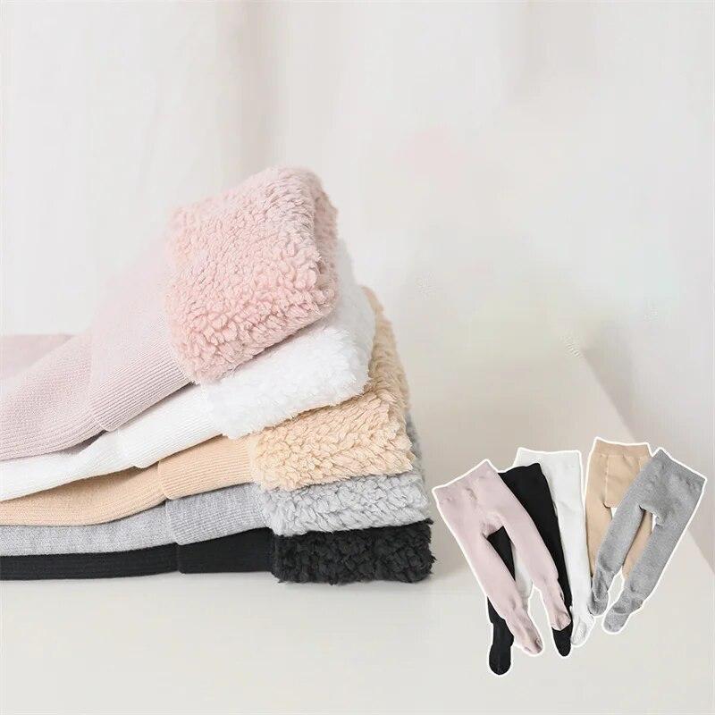 2Pairs/set Children's Tights for Girls Winter Thick Casual Cotton Toddler Baby Girl Pantyhose Snow Keep Warm Kids Tight 0-8Years
