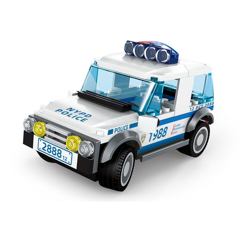 WANGE Sport Vehicles Police Car Vehicle Speed Champions Building Block City Technique Car Model Car Toy Children's Gift No.2888