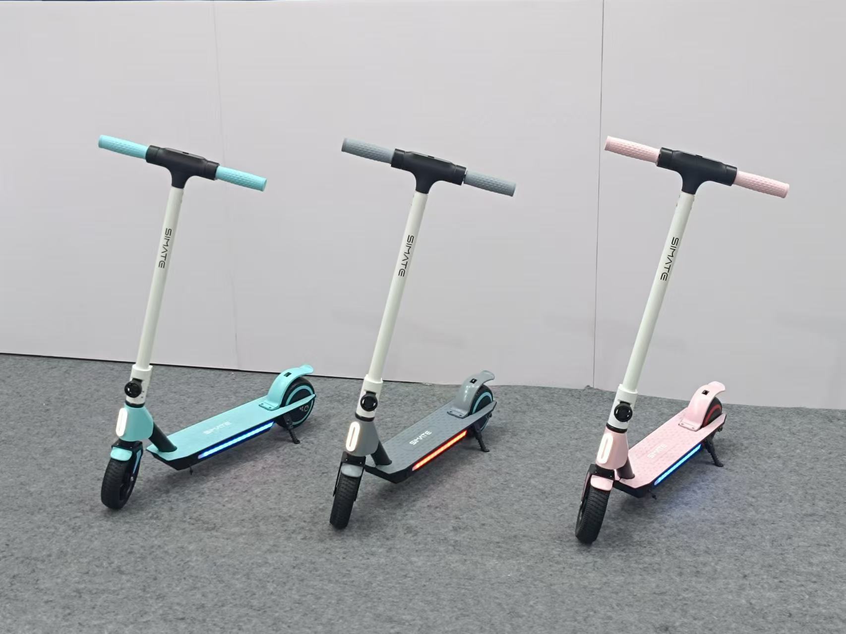 Electric Scooter Kids,Foldable Electric Scooter for Kids Age 6-12,with Dual Brakes,Rainbow Lights and LED Display,3 Speed Modes E Scooter Kids