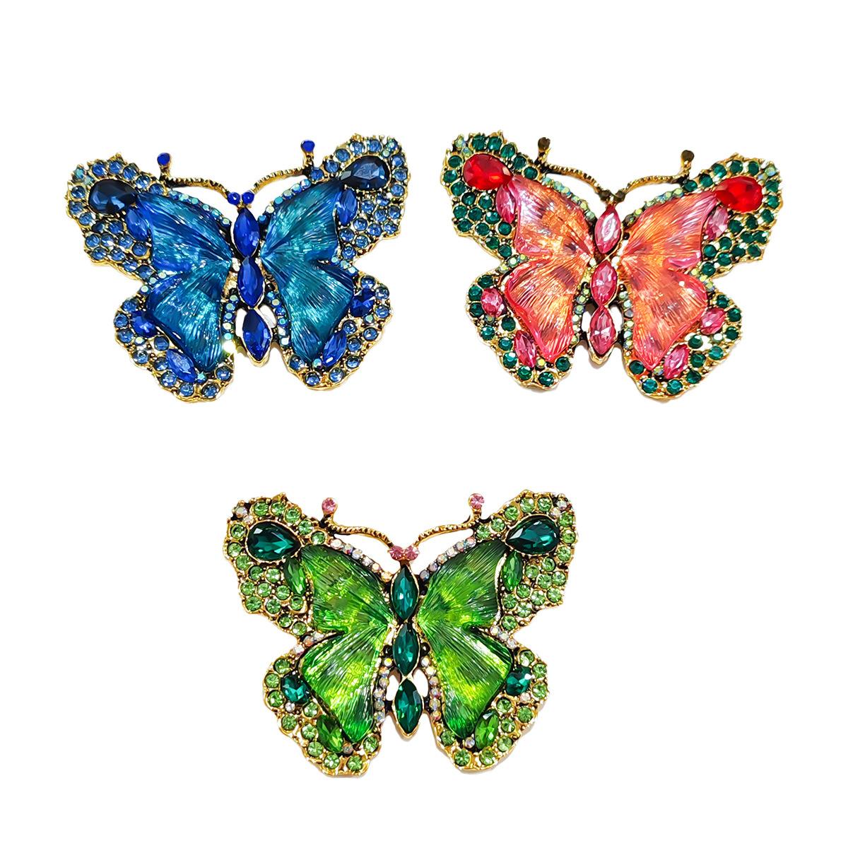 Crystal Butterfly Brooch for Women Pin Wedding Jewelry Accessories Party Gift
