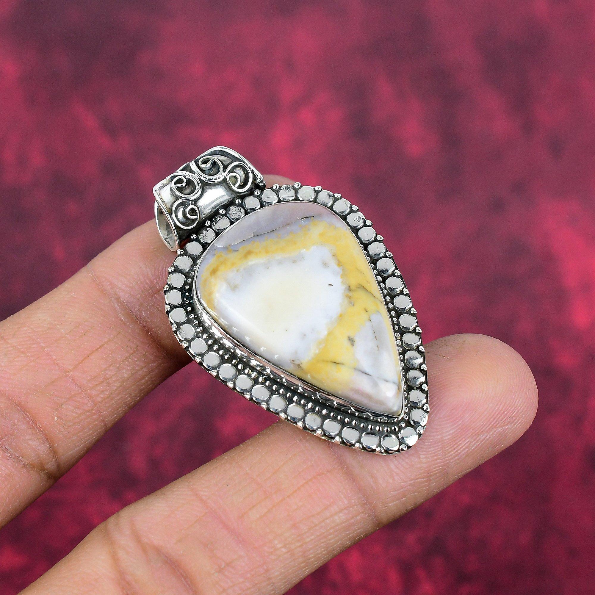 Dendrite Opal 925 Solid Sterling Silver Pendant, Handmade Gemstone Jewelry Pendant Gift For Birthday
