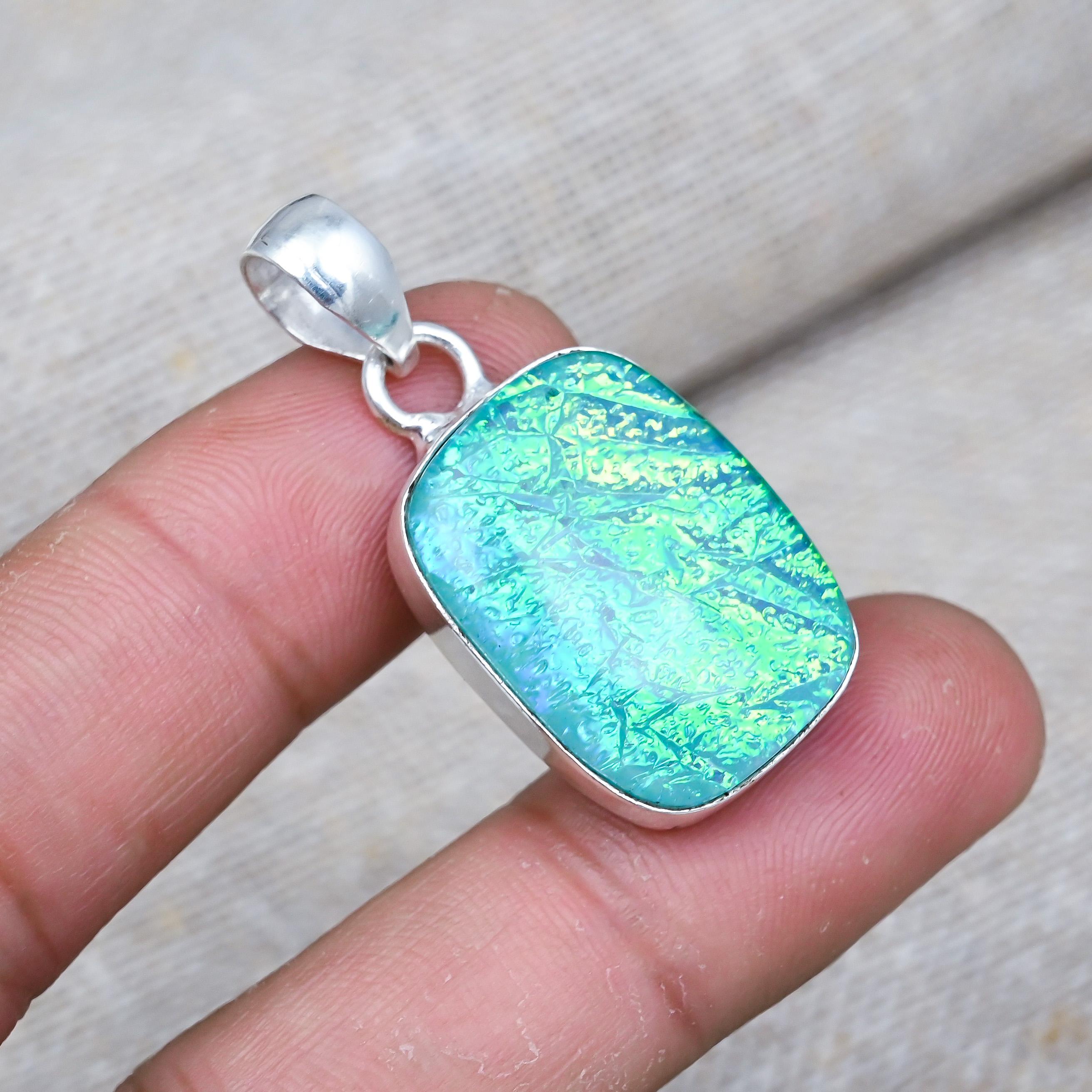 Australian Triplet Opal Gemstone Beauteous Gift For Her 925 Sterling Silver Handmade Pendant Jewelry