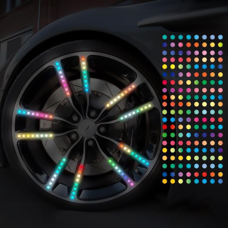 SEAMETAL 20PCSDIY Car Motorcycle Reflective Decorative Stickers