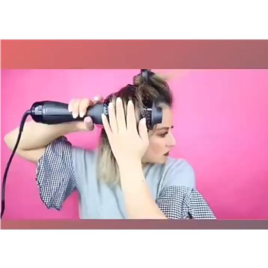 Heißluftkamm 3-in-1 Negativ-Ionen-Haarpflege, flauschiger Lockenwickler, Glättung, Trocknen, fertiger Vorrat