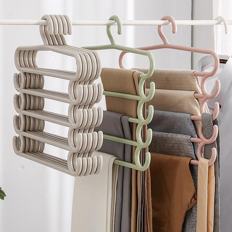 Pants Hangers Space Saving, Closet Organizer Jean Hangers, Scarf Holder Closet Space Saving Hangers Pant Rack Leggings Hanger Space Saver