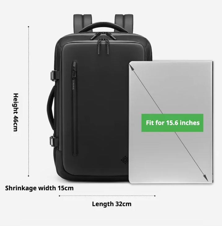 Fenruien New Vacuum Compression Outdoor Travel Backpack 15.6 Inch Multifunction Laptop Backpack Rucksack