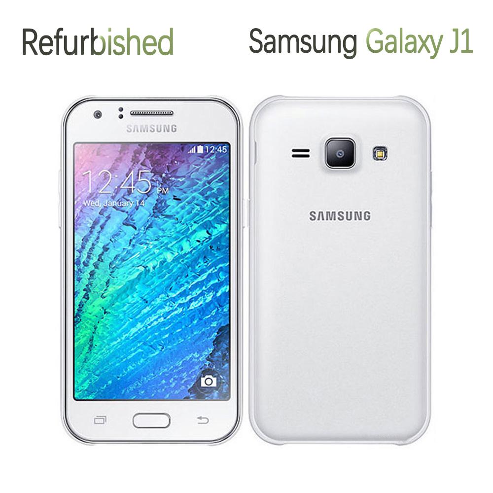 Samsung Galaxy J1 J100 3G טלפון סלולרי משופץ אנדרואיד 512MB RAM 4GB ROM GPS Dual Core 4.3 אינץ' טלפון נייד