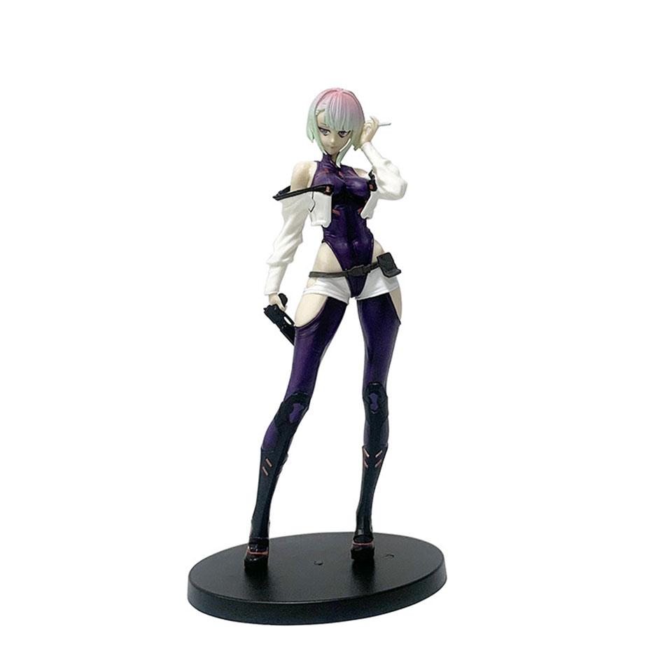 22cm Cyberpunk Edgerunners Anime Figure Hacker Edge Walker Lucy Action Figure Collection Model Doll Toy