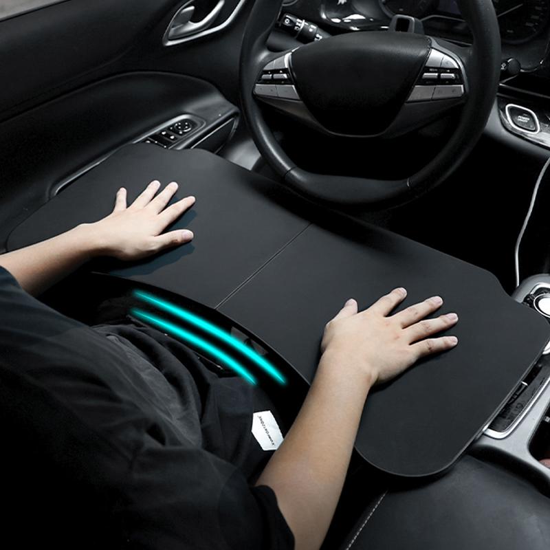 SEAMETAL Food Tray Table Eating Drinks Tray Holder Foldable Car Steering Wheel Laptop Tray Table High Stability Strong Universal