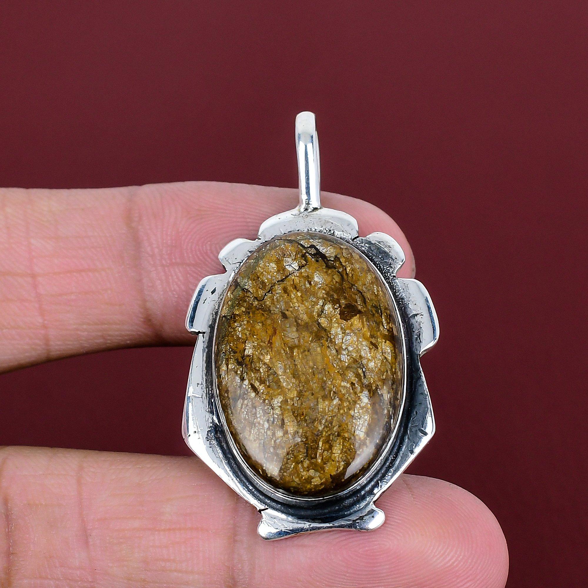 Bronzite pendant  925 sterling silver pendant women pendant genuine gemstone pendant brand new jewelry gifts for her handmade unique pendant