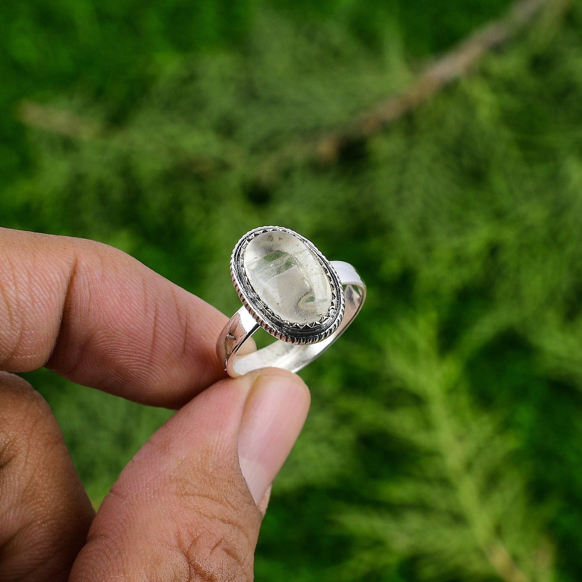 Mothers day Sale Sterling Silver June Moonstone Gemstone Bezel Promise Wife Ring