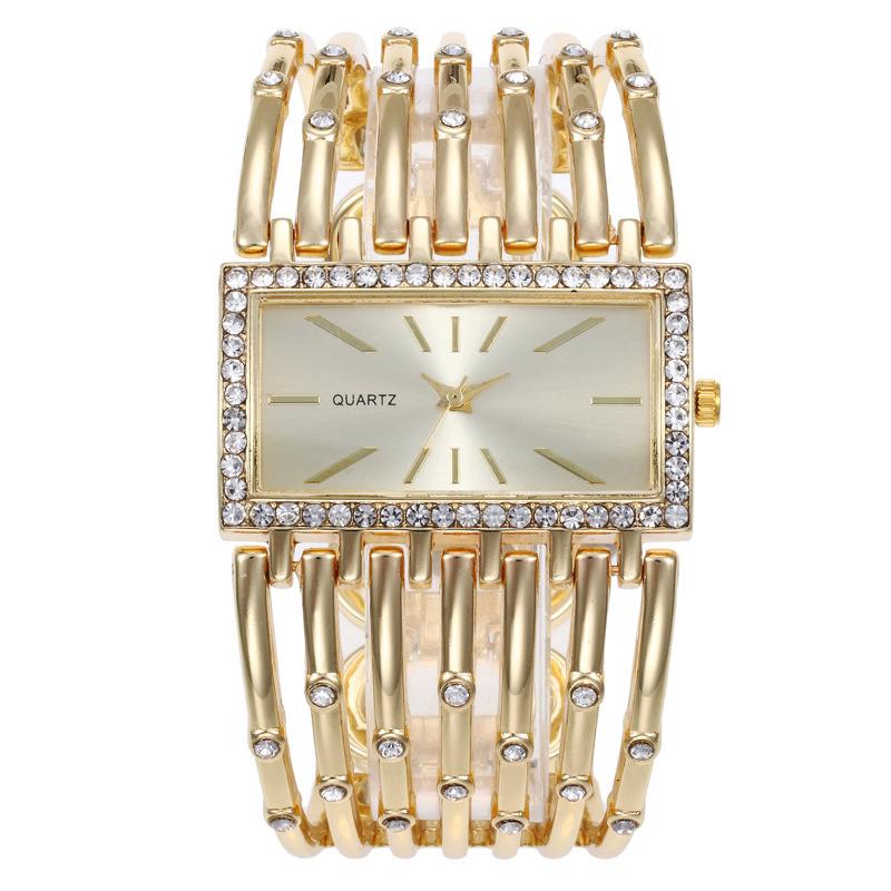 Women's Quartz Watches Stainless Steel Bracelet Hollow Clock Wristwatch