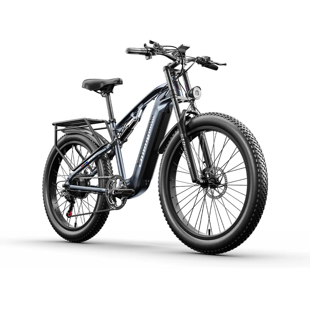 Shengmilo MX05 Terénny elektrický bicykel 1000W(Vrchol), 48V17.5Ah, 42km/h, 26"×3.0" Pneumatiky Cestný E-bicykel Plné Odpruženie, Kotúčové Brzdy E-Horský Bicykel