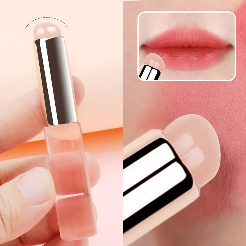 Silicone Lip Brush Clear Stick Lipstick Brush Comes With Cover Professional Lip Smudge Brush