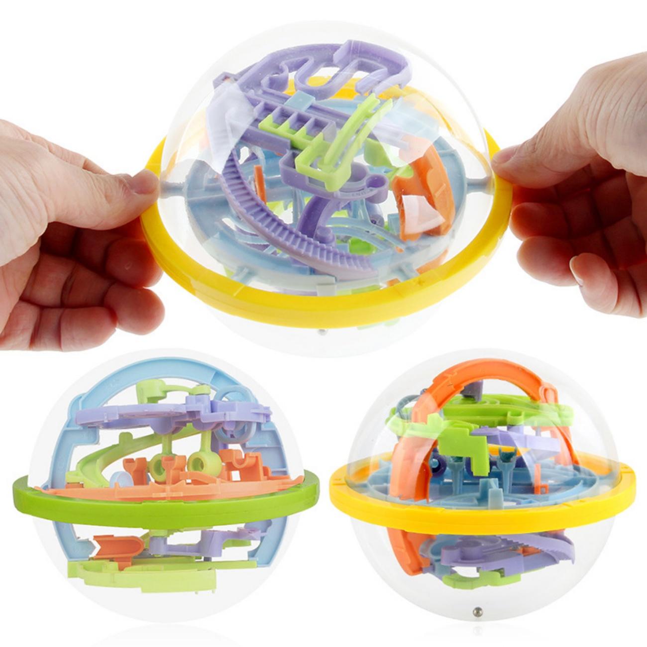 86/100 Step 3D Magic Maze Intellect Ball Labyrinth Sphere Globe Toys for Kids Educational Brain Tester Balance Training Toy Gifts