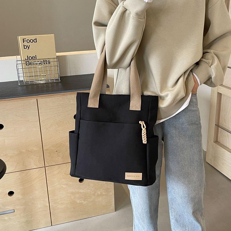 Neformální taška přes rameno, Dámská taška přes rameno s velkou kapacitou, Japonská plátěná taška, Studentská taška do třídy, Dámská všestranná taška pod paži