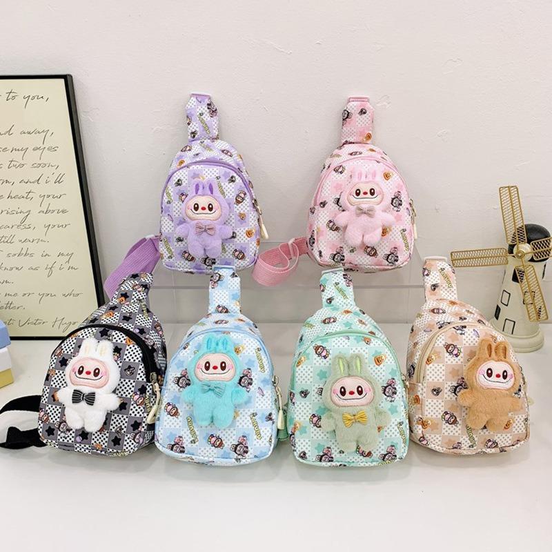 Cute Cartoon Little Girl Breast Bag Popular Bubble Martte Children's Messenger Bags Kindergarten Boy Girl Unisex Change Bag Kid's Holiday Suprise Gift