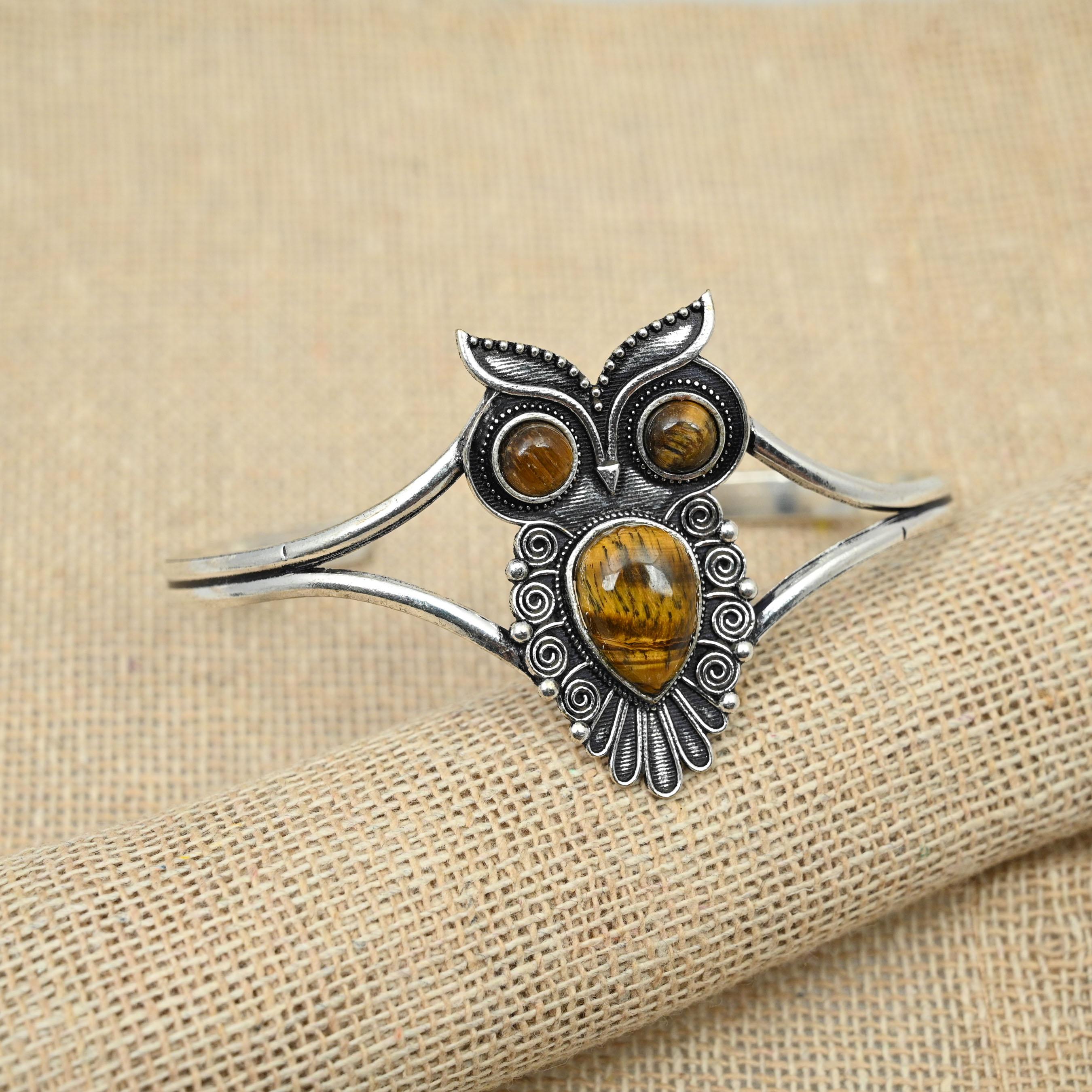 Beautiful Tiger's Eye Gemstone Solid 925 Sterling Silver Bangle Engagement Gift Cuff Jewelry