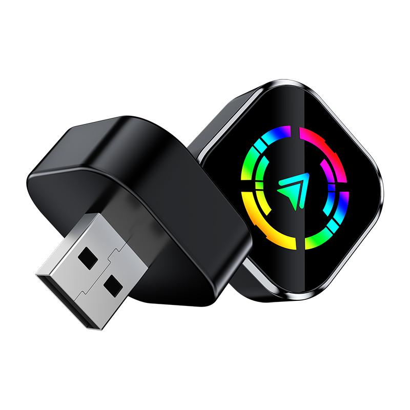 Cutie Inteligentă AI 2 în 1 USB Dongle Auto CarPlay Adaptor Wireless CarPlay/Android Auto cu Conectivitate Bluetooth/WiFi și Control Vocal Inteligent