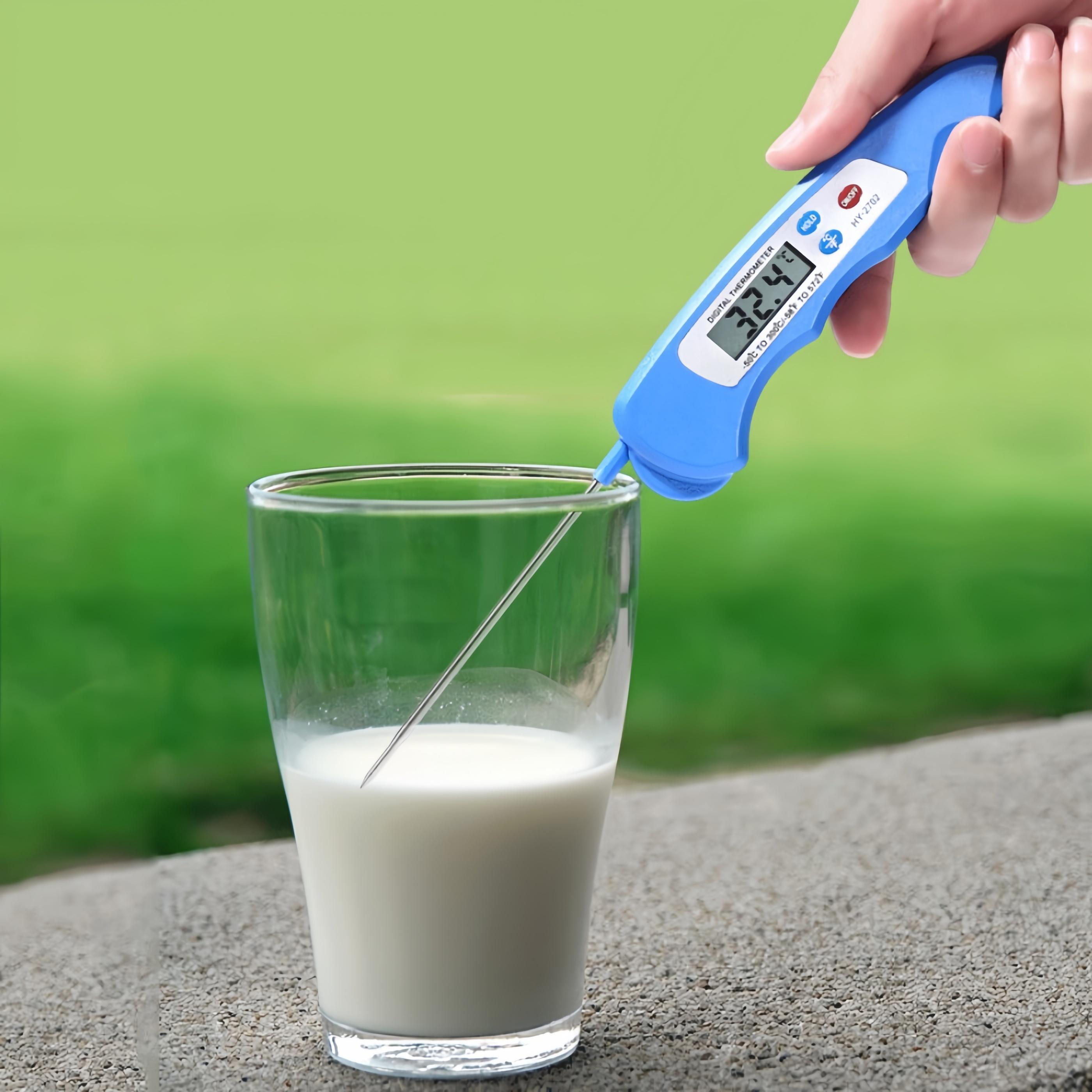 Tragbares Lebensmittelthermometer Staubdicht Faltbar Elektronisches Lebensmittelthermometer für Küche BBQ Backen Öl Fleisch Wasser Ofen Küchenwerkzeuge