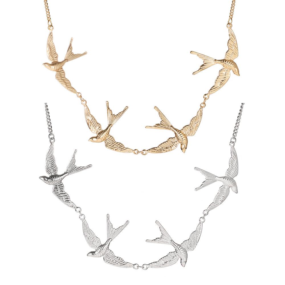 Women Ins Collarbone Chain Birds Necklace Jewelry Accessories