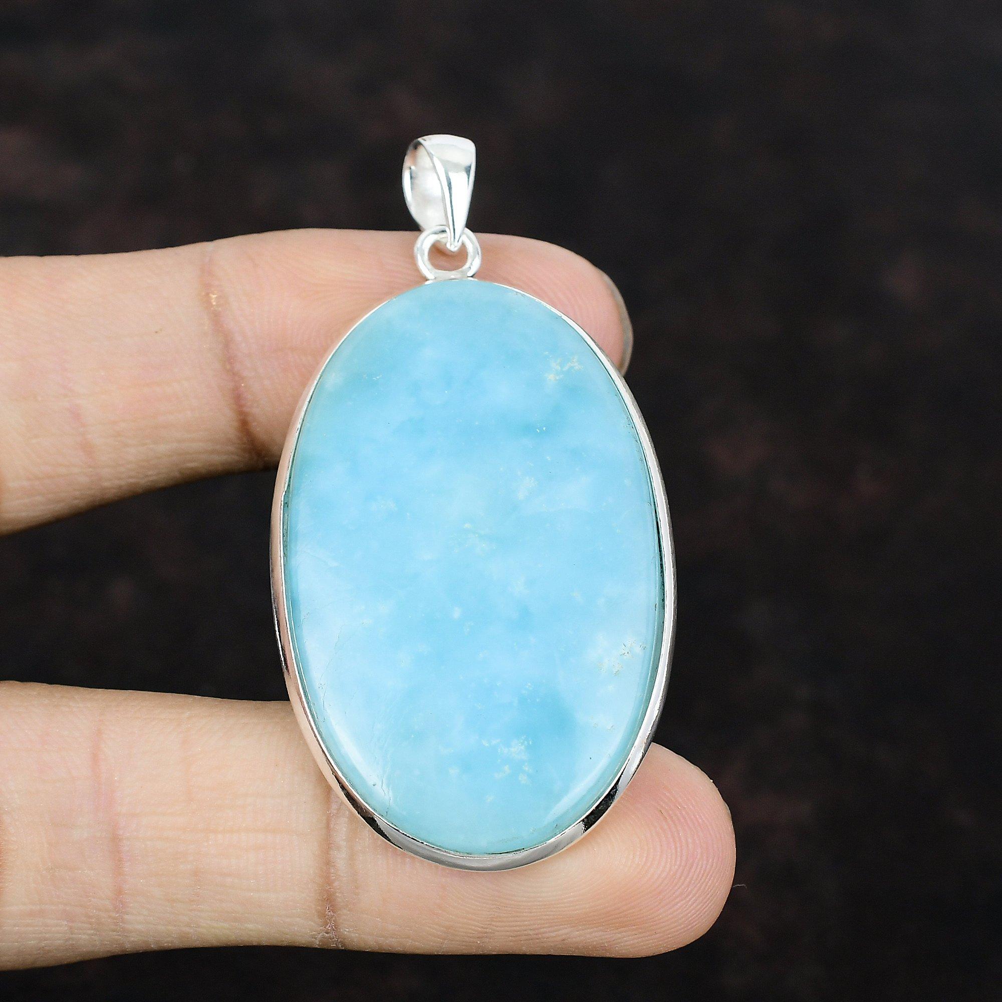 Hemimorphite Pendant 925 Sterling Silver Pendant Hemimorphite Jewelry Dainty Gemstone Pendant Designer Jewelry For Gift Modern Style Pendant