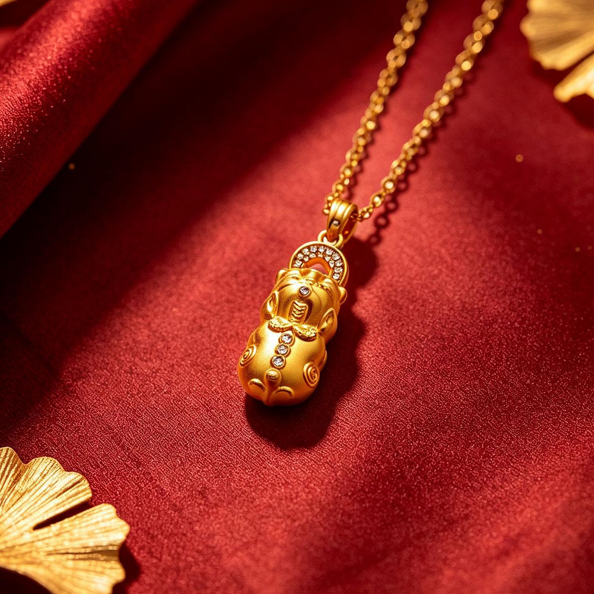 National Style Accessory Pixiu Pendant Necklace, Niche Design, Simple, Daily Wear, Sweater Chain for Men and Women
