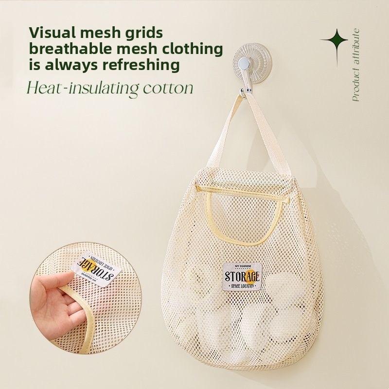 1pc Dirty Clothes Storage Basket, Foldable Bathroom Clothes Hanging Bag, Household Wall Mounted Basket, Frame Bucket