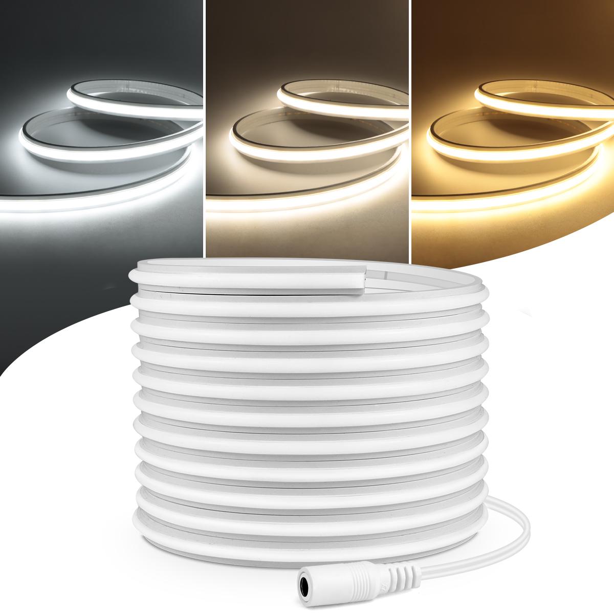 COB LED Neon Light Strip 24V Luminous Even,No Dark Area, Bright, Self-adhesive Neon Tape Waterproof Ribbon Room Decor