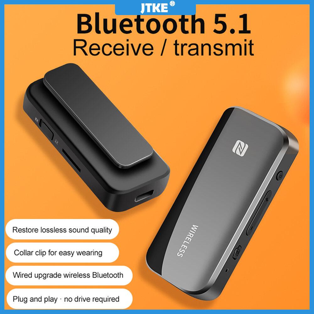 Bluetooth 5.1 Transmitter Receiver NFC TF Card Wireless Adapter Dongle 3.5mm AUX for PC Headphones Stereo Car HIFI Audio