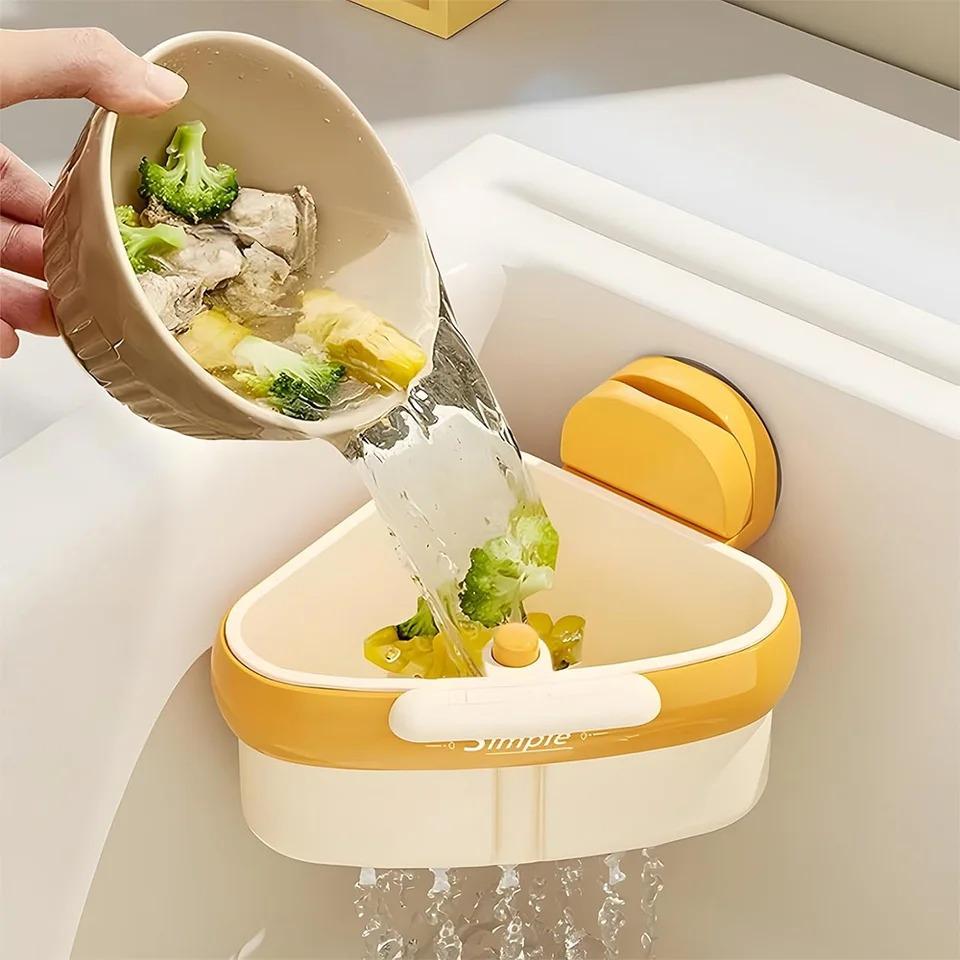 Nowy Koszyk Filtru do Zlewu Kuchennego Oddzielny Miska Odpływowa Zapobiegająca Przeciekaniu Wszechstronny Koszyk Filtru Przyssawka Sitko do Zlewu Kuchennego