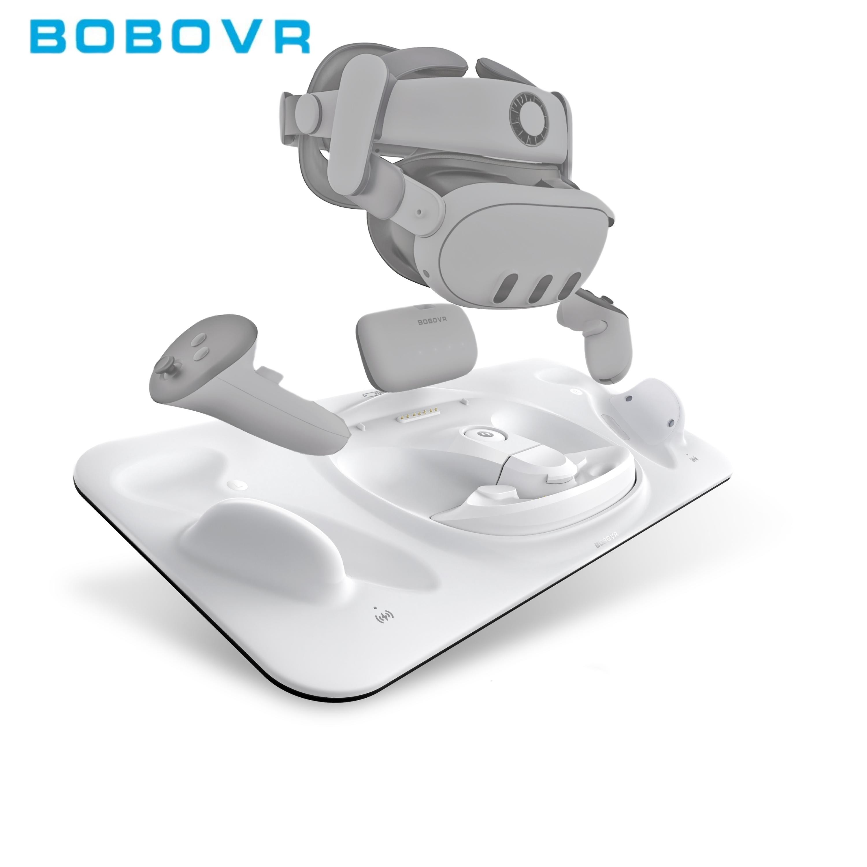 BOBOVR D3 Charging Dock All-in-One Power Station Compatible with Meta Quest3 Headset Controllers and B100 Battery Simultaneously