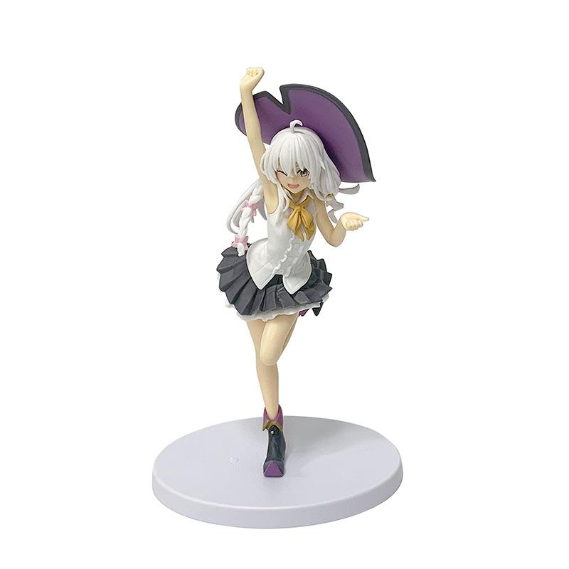 Anime Majo no Tabitabi Elaina Figure KDcolle Ligh Standing Anime Model Toy Collection Figure PVC Doll