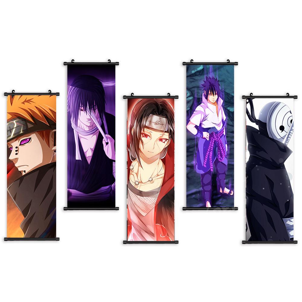 Naruto Sasuke Itachi Nástěnná tabulka Anime Plakát na plátně Moderní domácí dekorace Přívěsek do obývacího pokoje Dárek