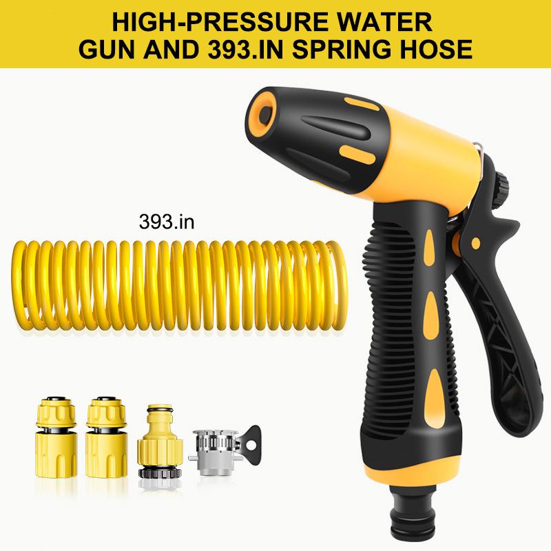 SEAMETAL High Pressure Car Washing Water Gun Spray Nozzle for Garden Watering Car Cleaning with 10M Water Hose