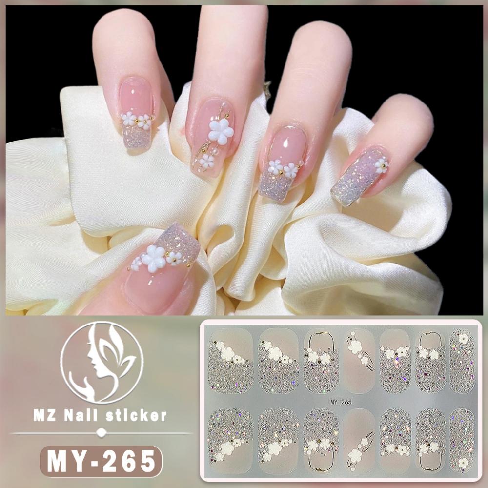 Three-dimensional Waterproof No-bake Gel Nail Polish Film Full Sticker European and American Sexy Nail Film Paper Nail Film Paper