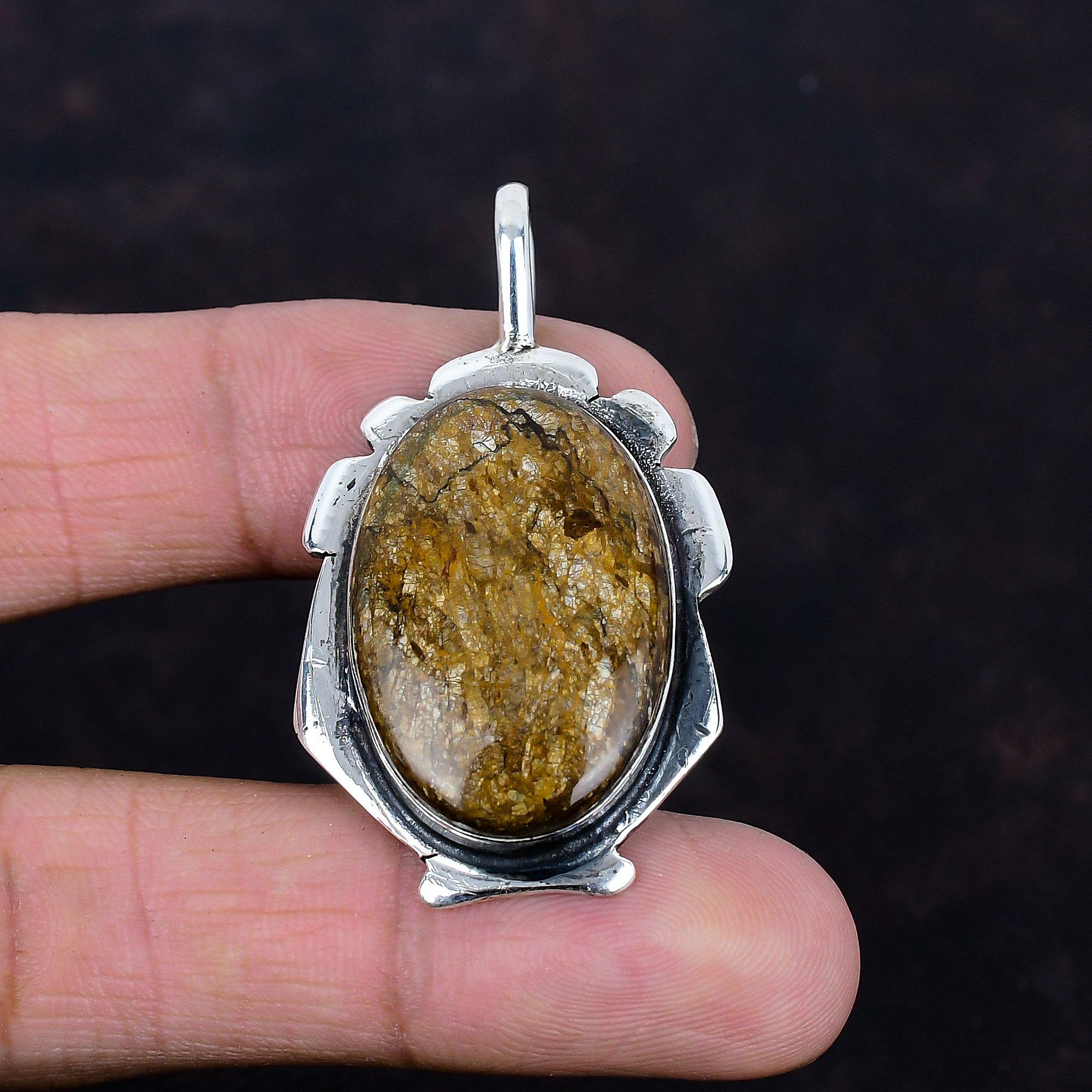 Bronzite Pendant 925 Sterling Silver Pendant Handmade Jewelry Real Gemstone Pendant Bronzite Silver Jewelry Wedding Gifts Birthstone Pendant