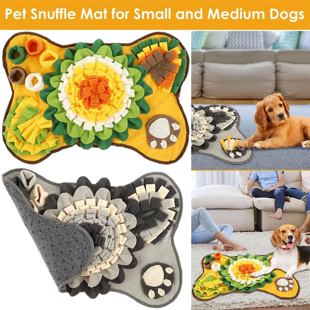 Pet Snuffle Mat Anti Slip Dogs Sniff Pad Soft Polyester Interactive Dog Treat Dispenser Mat for Pets Training Slow Feeder